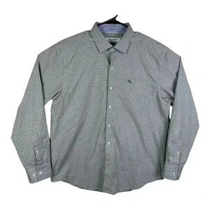Tommy Bahama Men’s Shirt Large Newport Coast Green Tropical Plaid Dress $128